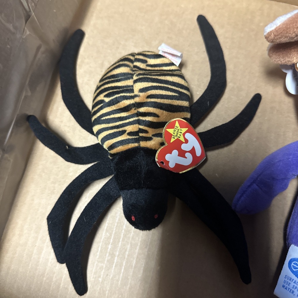 Ty Beanie Babies Collection Spinner‎ The Spider Bean Bag Toy Collectible